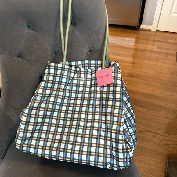 kate spade Handbags - NWT Kate Spade Everything Puffy Plaid Tote